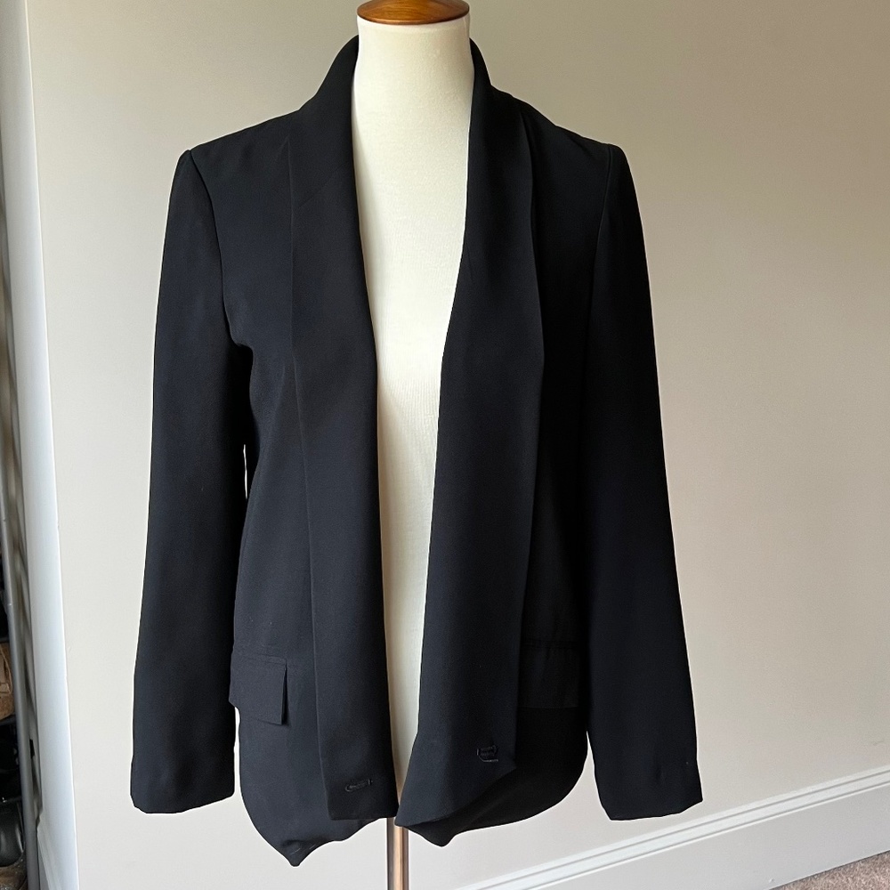 Willow & Clay Slouchy DeConstructed Black Jacket/Blazer Size Small